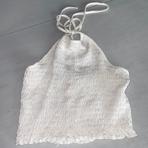 White Halter Top
